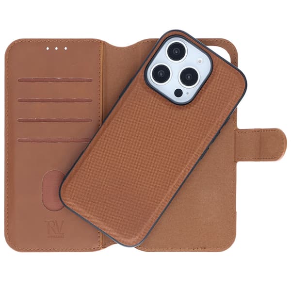 RV Magnetisk Wallet Case iPhone 16 Pro Brun