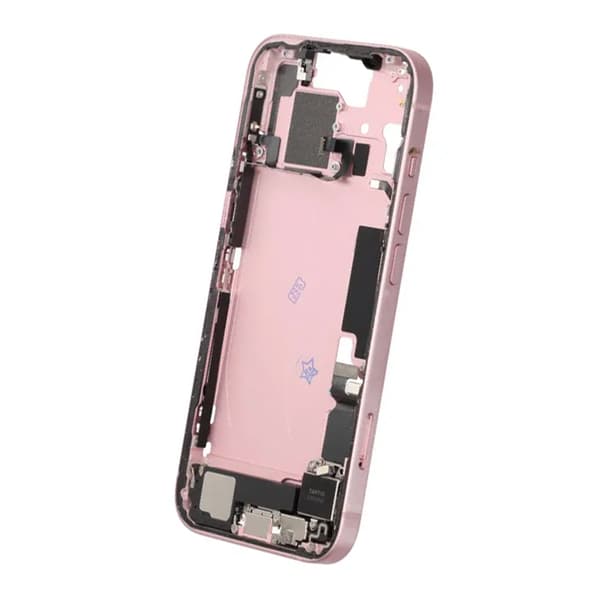 Mittenram med smådelar för iPhone 15 - Rosa OEM