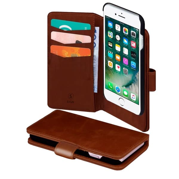 SiGN Cover 2-i-1 til iPhone 6/6S/7/8 Plus - Brun