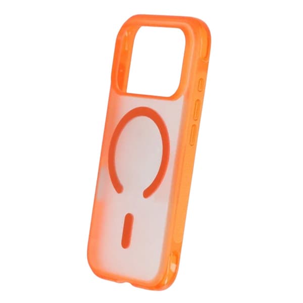 Matte Magnetic Shockproof Airbag  Case For iPhone 17 Pro Orange