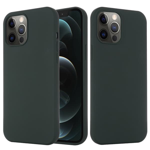 IPhone 12 - 12 Pro silikonecover - Mørkegrøn