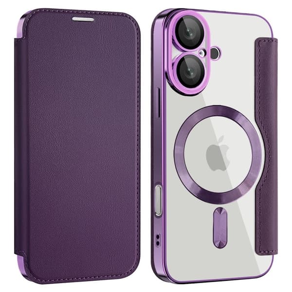 iPhone 16 Plus Cover med kortlommer - Lilla