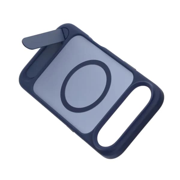 Black Feather Inclined Bracket Magnetic Case - iPhone Air Blue