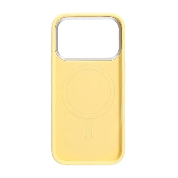 Mobilskal Silikon med Magsafe för iPhone 17 Pro Max - Gul