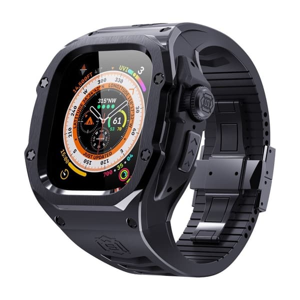 SHELLBOX Apple Watch Ultra 49mm / Ultra 2 49mm Urrem med Etui - Sort