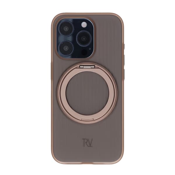 iPhone 15 Pro Max Rvelon Cover Roterende Magnetisk Stand - Bronze