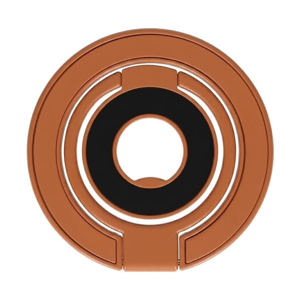Foldable Double Magnetic Phone Ring Holder Orange+Black