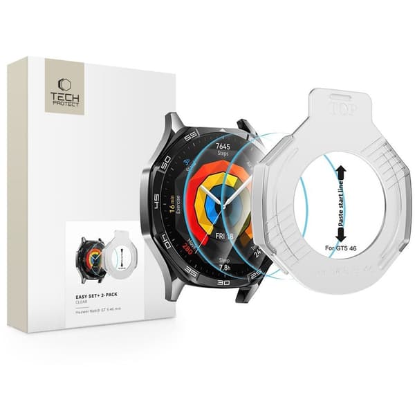 Tech-Protect Easy Set+ Skärmskydd för Huawei Watch GT 5, 2-pack