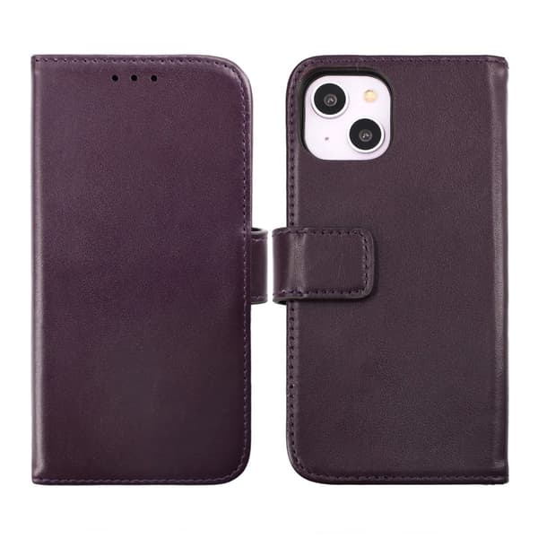 iPhone 14 Plus Plånboksfodral Läder Rvelon - Lila