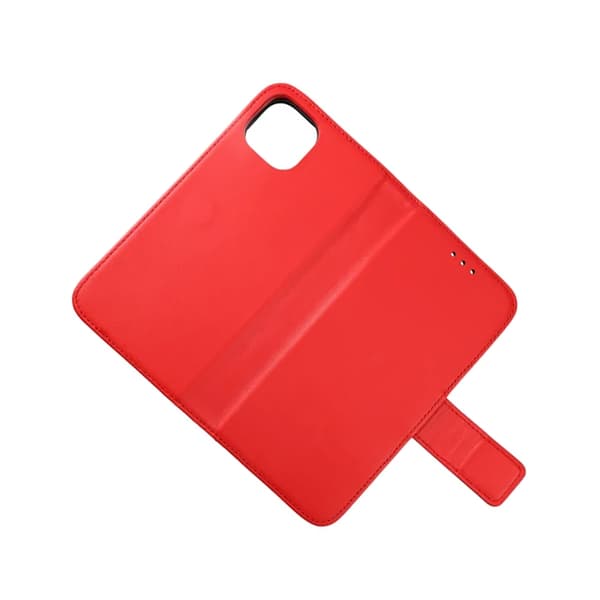 iPhone 12 Pro Max Plånboksfodral Läder Rvelon - Röd