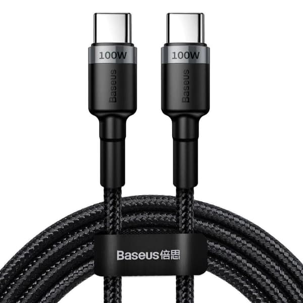 Baseus Cafule Kabel USB-C til USB-C, PD 2.0, 100W, 5A, 2m - Sort