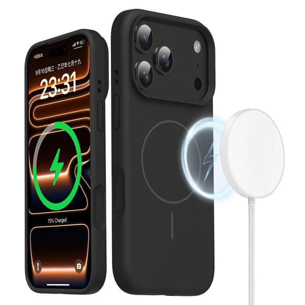 iPhone 18 Pro Max/17 Pro Max MagSafe-skal i silikon - Svart