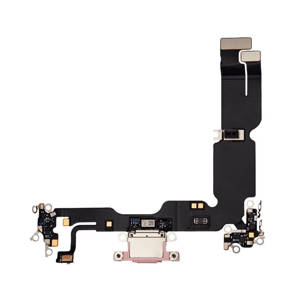 iPhone 15 Plus Opladerstik Flexkabel Pink Original