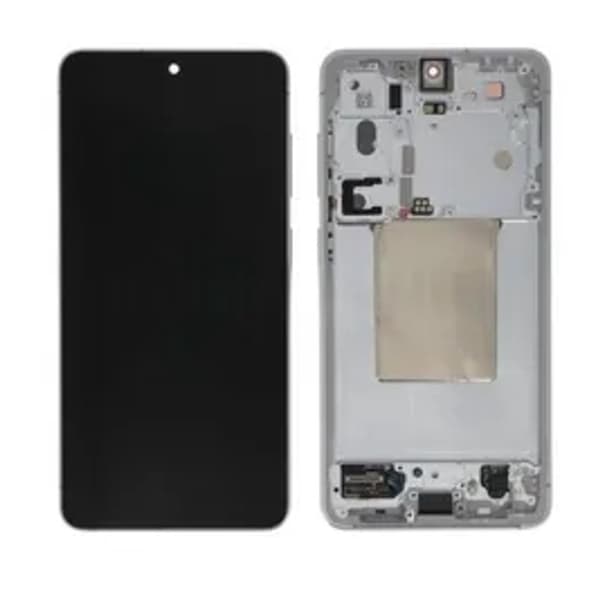 Samsung Galaxy S26 Original Display med Formonteret Ramme - Hvid