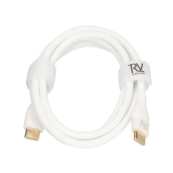Rvelon Opladerkabel USB C til USB C Silikone 240W - 1M Hvid