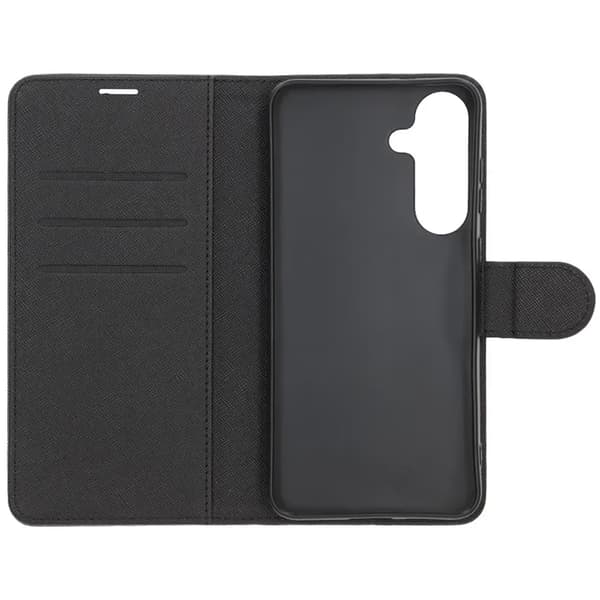 Flip Stand Læder Wallet Case Til Samsung S25 FE Sort