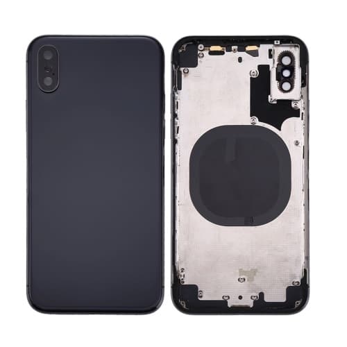 iPhone X Bagcover & Ramme (Intet Logo) - Sort