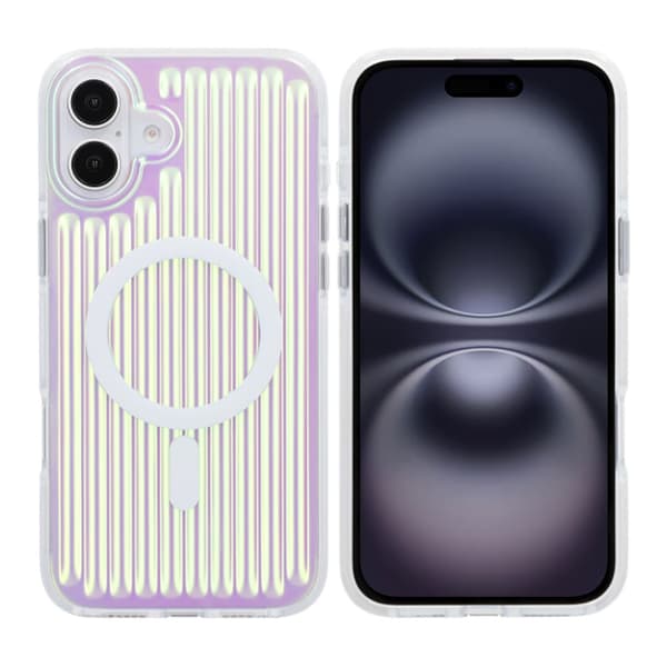Model reflekterende farve Magnetisk etui til iPhone 16 Plus Grøn