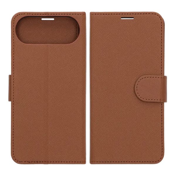 Pungcover med stander til iPhone 17 Air - Brun