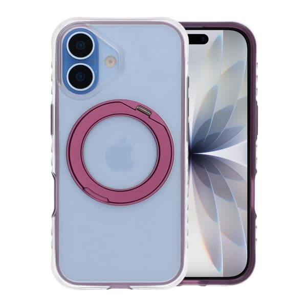 Mat Mobilcover med ringstativ til iPhone 17 - Lilla