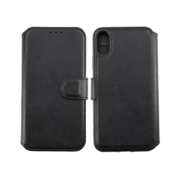iPhone X/XS Plånboksfodral Extra Kortfack Rvelon - Svart