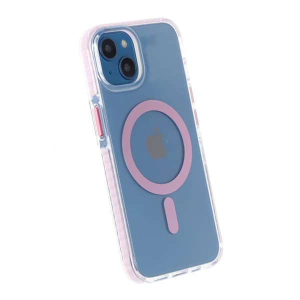 iPhone 13/14 Mobilskal Magnet Dubbelskydd - Rosa