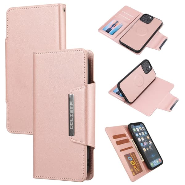 Avtagbart plånboksfodral för iPhone 13 Pro - Rosa