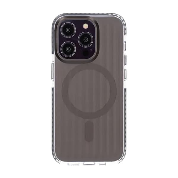 Mønstret TPU-cover til iPhone 14 Pro Max med MagSafe - Sort