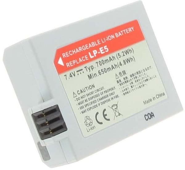 Batteri til LP-E5 erstatningsbatteri