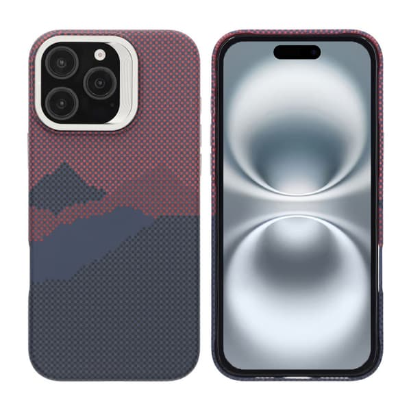Cover med Magsafe og stander til iPhone 16 Pro Max - Mountain Red