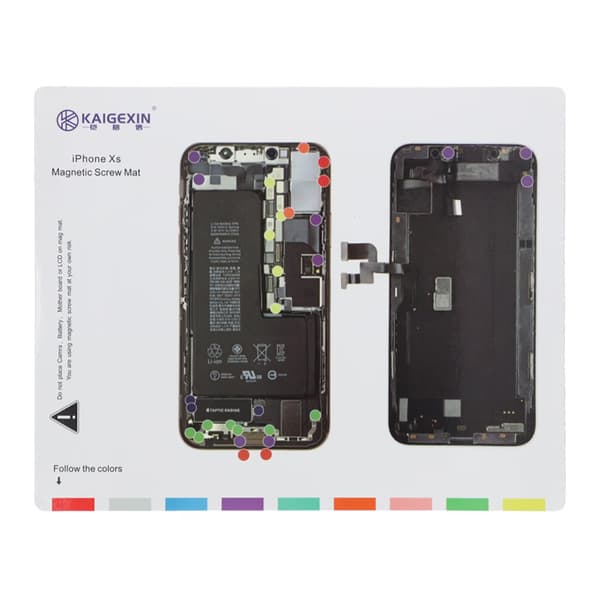 Magnetisk skruvemåtte til iPhone XS