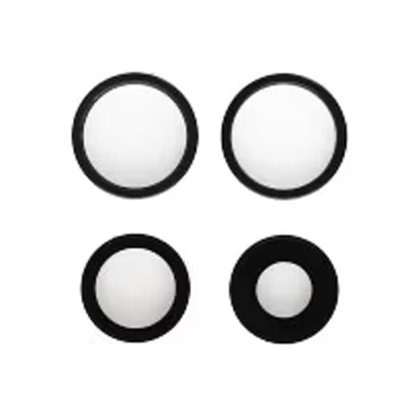 iPhone 16 /16 Plus Bagkameraglas + Beslag Sort