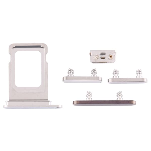 iPhone 12 Pro Simkort Holder + Sideknapper - Hvid