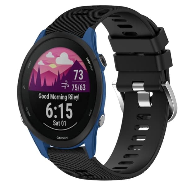 Garmin Forerunner 255S silikoninen kellon ranneke - musta