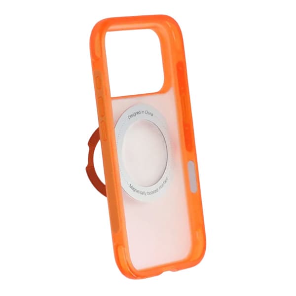 Mat MagSafe-cover med ringstativ til iPhone 17 Pro og 18 Pro - Orange