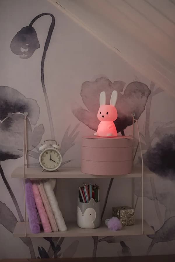 Natlampe LED Funktionel Kanin - Timer, Multifarve
