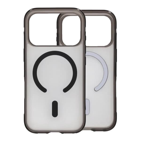Matte Magnetic Shockproof Airbag Cover til iPhone 17 Pro Sort