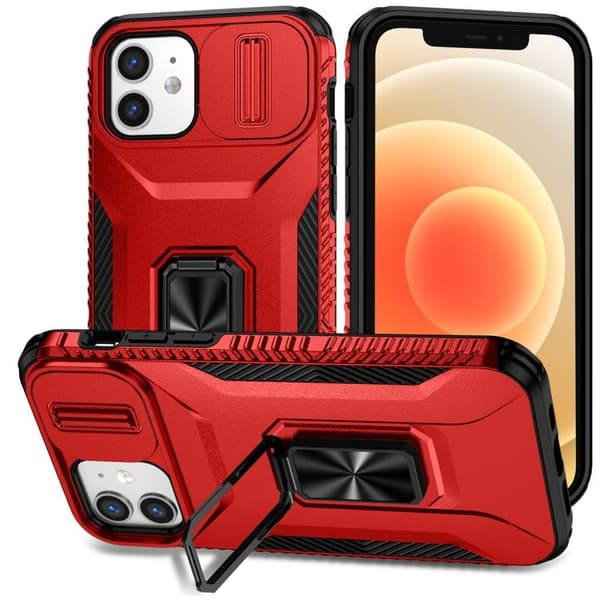 iPhone 12 / 12 Pro Cover med Stand - Rød