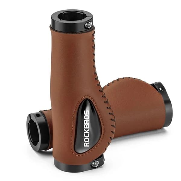 Rockbros cykelgreb læder - brun
