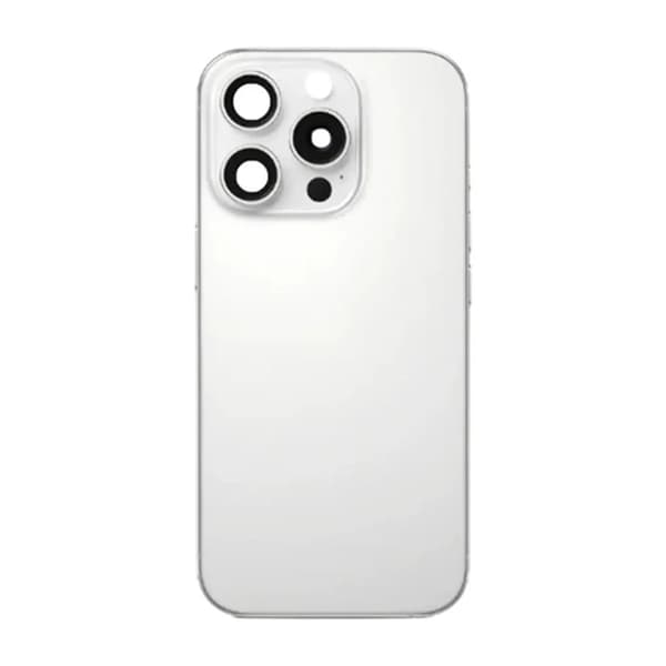 iPhone 16 Pro Max Baksida Glas med smådelar - Vit Titan