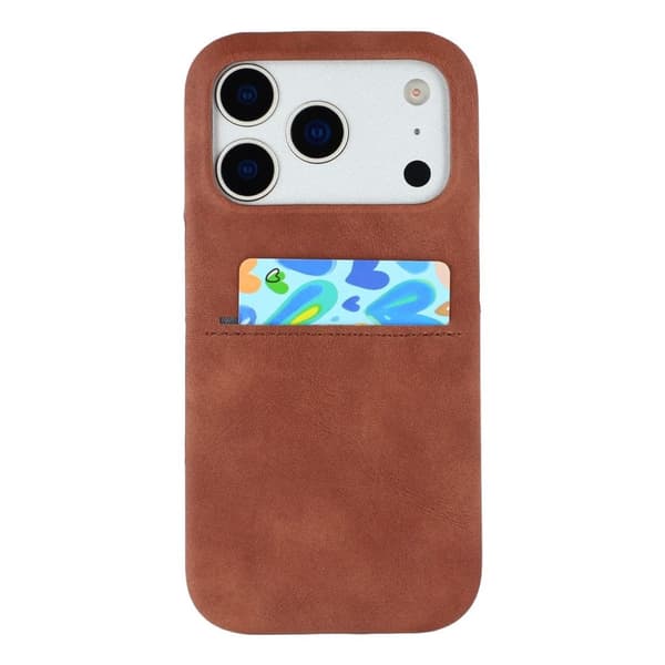 iPhone 18 Pro/17 Pro Cover med Kortplads - Brun