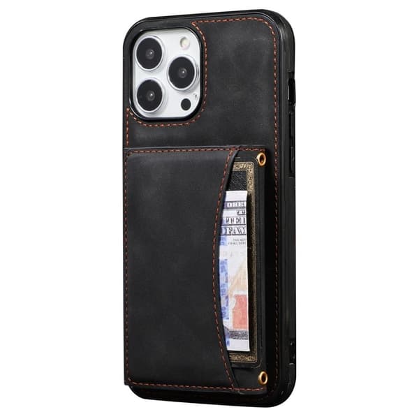 iPhone 13 Pro Max skal med kortfack - Svart