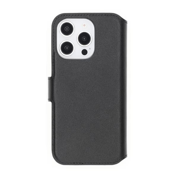 iPhone 16 Pro Pung Etui Ægte Læder Rvelon - Sort