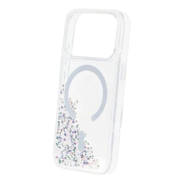 Diamond Quicksand Magnetic Case For iPhone 17 Pro White