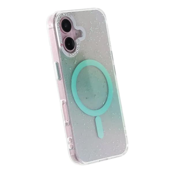 Glitter Diamond Magnetic Case - iPhone 16 Green