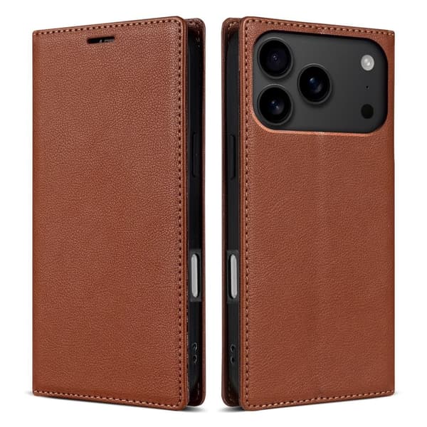 iPhone 18 Pro/17 Pro Plånboksfodral med Stativ - Brun