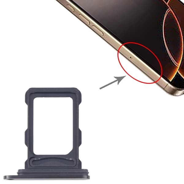 iPhone 16 Pro ja 16 Pro Max SIM-korttipidike - Musta