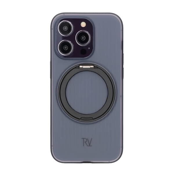 iPhone 14 Pro Rvelon Cover Roterende Magnet Stativ - Sort
