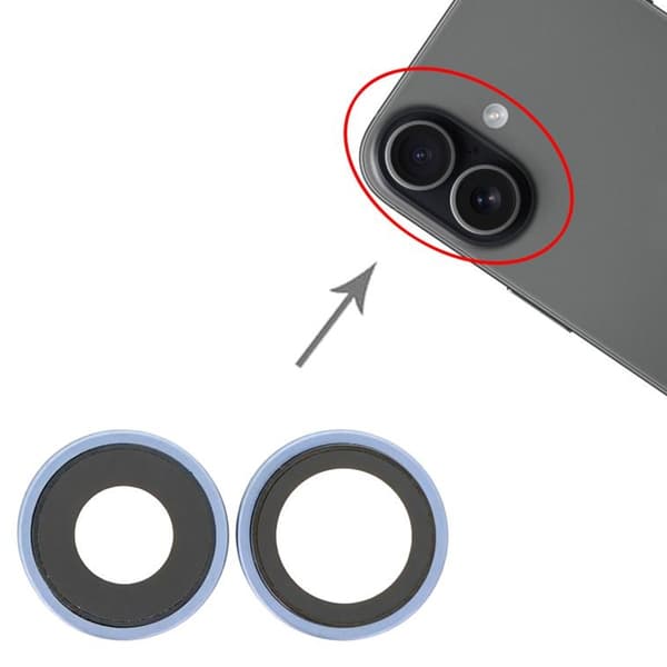 Kameralinser med ramme til iPhone 17 - Blå