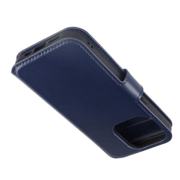 iPhone 15 Pro Plånboksfodral Läder Rvelon - Blå